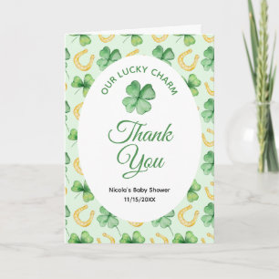 Onze Lucky Charm St. Patrick's Baby Shower Bedankkaart