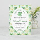Onze Lucky Charm St. Patrick's Baby Shower Kaart (Staand voorkant)