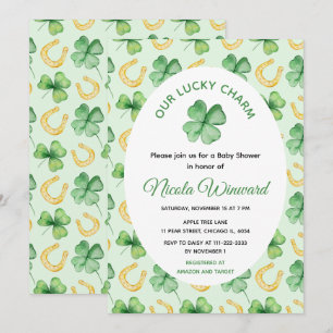 Onze Lucky Charm St. Patrick's Baby Shower Kaart