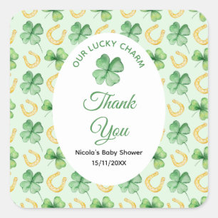Onze Lucky Charm St. Patrick's Baby Shower Vierkante Sticker