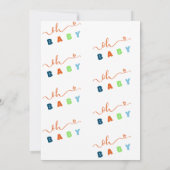 Onze Lucky Duck Schattige Baby shower Party Waterv Kaart (Achterkant)