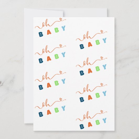 Onze Lucky Duck Schattige Baby shower Party Waterv Kaart (Achterkant)