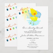 Onze Lucky Duck Schattige Baby shower Party Waterv Kaart (Voorkant / Achterkant)