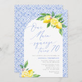 Onze Main Squeeze wordt 70 Lemon Italiaanse verjaa Kaart (Voorkant / Achterkant)