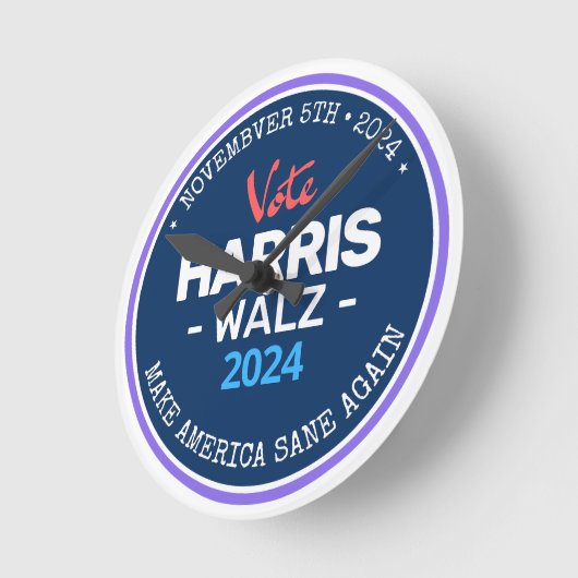 Onze Make America Sane Again Harris Walz 2024 Ronde Klok (Hoek)