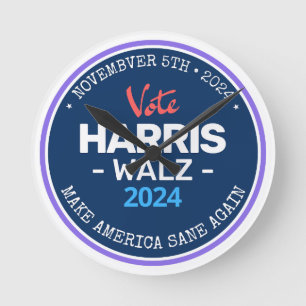 Onze Make America Sane Again Harris Walz 2024 Ronde Klok