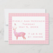 Onze mededeling van de kostbare Lil Pearl Baby Gir Aankondiging (Achterkant)