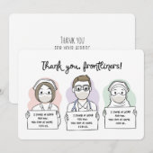 Onze medische frontliners op prijs stellen bedankkaart (Voorkant / Achterkant)