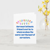 Onze meest intieme vriend - vriendschapsofferte kaart (Gele Bloem)
