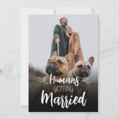 Onze mensen die trouwen sparen de datum kaart (Voorkant)