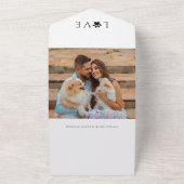 Onze mensen Getting Married Dog Foto All In One Uitnodiging (Buitenkant)