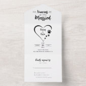 Onze mensen Getting Married Dog Foto All In One Uitnodiging (Binnen)