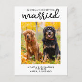 Onze mensen worden gehuwd met een hond die de datu aankondigingskaart (Voorkant)