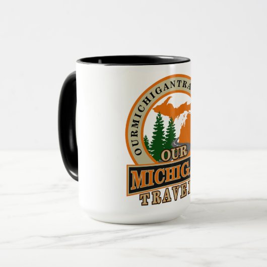 Onze Michigan reist officiële logo mok (Voorkant links)