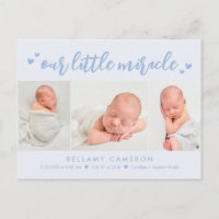 Onze Mirakel Editable Color Baby Birth Announoundi