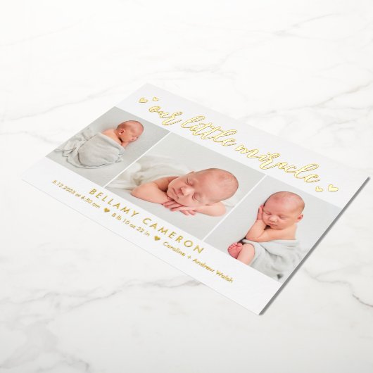 Onze 'Mirakel Folie Baby Birth' aankondiging (Gedraaid)