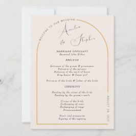 Onze moderne Arch met het echte Folie Wedding Prog Kaart