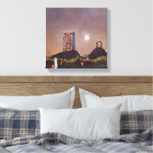 Onze moderne maan canvas afdruk (Insitu (Slaapkamer))