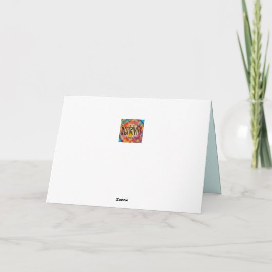 Onze moeder, onze wereld blauw bloemplezier kaart (Achterkant)