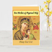 Onze Moeder van Altijdduurzame Bijstand Kaart (Gele Bloem)