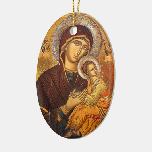 Onze moeder van de persoonlijke hulp keramisch ornament (Links)