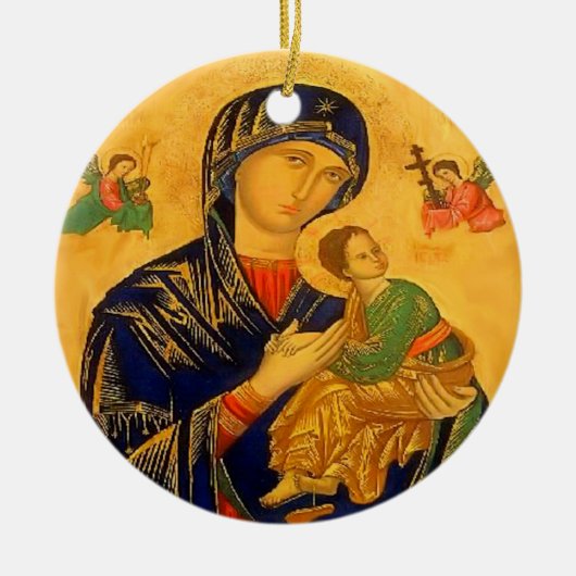 Onze moeder van de persoonlijke hulp keramisch ornament (Voorkant)