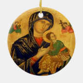 Onze moeder van de persoonlijke hulp keramisch ornament (Achterkant)