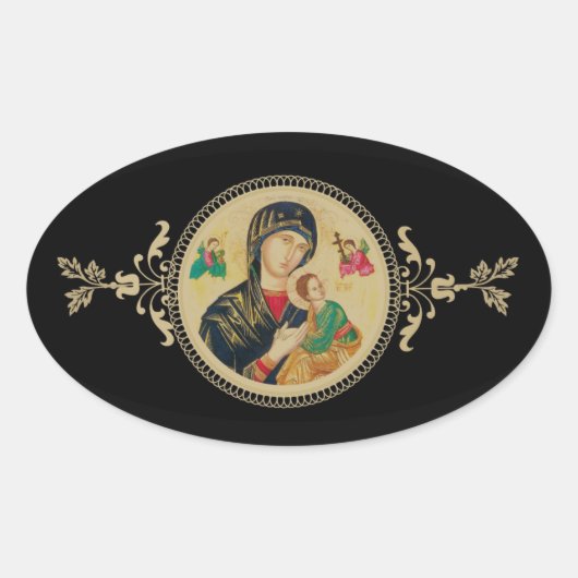 Onze moeder van de persoonlijke hulp ovale sticker (Voorkant)