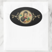 Onze moeder van de persoonlijke hulp ovale sticker (Tas)