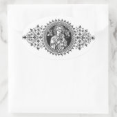 Onze moeder van de persoonlijke hulp ovale sticker (Tas)