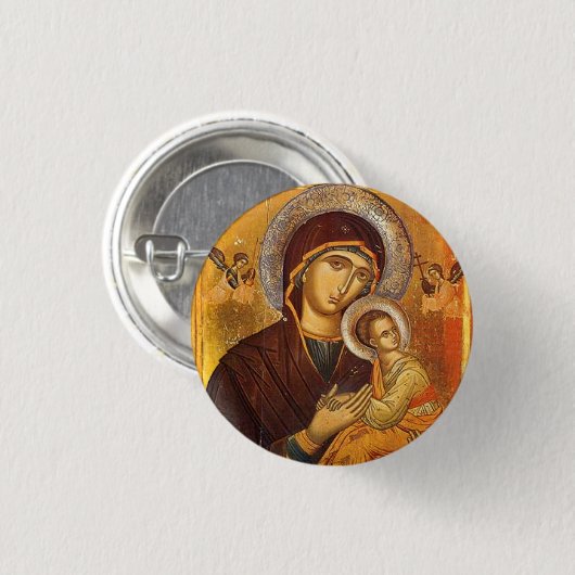 Onze moeder van de persoonlijke hulp ronde button 3,2 cm (Voorkant /achterkant)