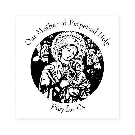 Onze moeder van de persoonlijke hulp rubberstempel (Afrduk)