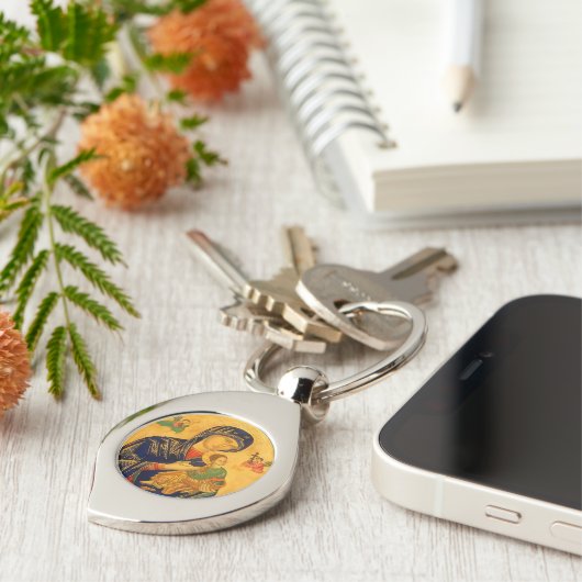 Onze moeder van de persoonlijke hulp sleutelhanger (Zijkant)