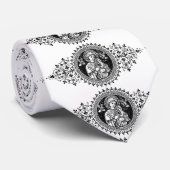 Onze Moeder van Eeuwige Hulp Zwart & Wit Stropdas (Opgerold)