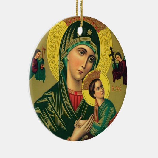 Onze moeder van Perpetual Help Jezus Keramisch Ornament (Rechts)