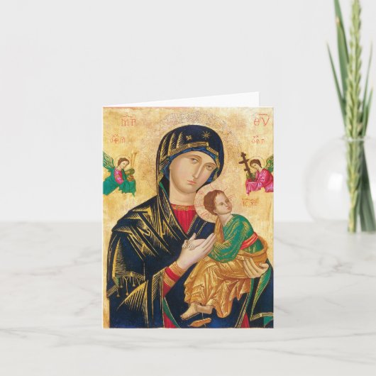Onze moeder van Perpetual Help Traditionele Kathol Kaart (Voorkant)