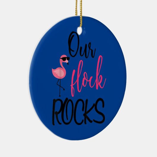 Onze Moederdag Flamingo Keramisch Ornament (Rechts)