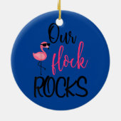 Onze Moederdag Flamingo Keramisch Ornament (Achterkant)