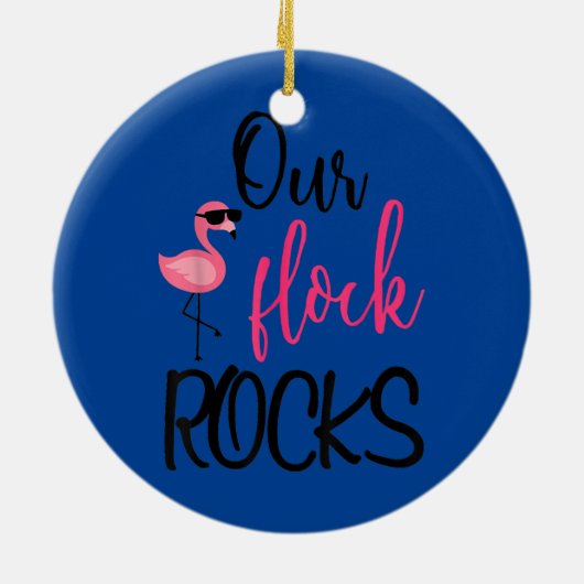 Onze Moederdag Flamingo Keramisch Ornament (Achterkant)