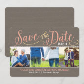Onze Moments Save The Date Kaart - Perzik (Voorkant / Achterkant)