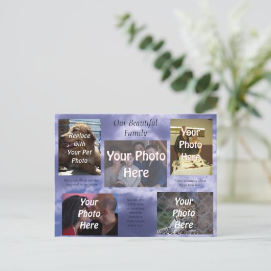 Onze mooie familiefoto's briefkaart (Staand voorkant)