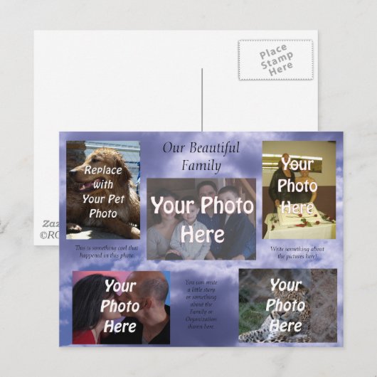 Onze mooie familiefoto's briefkaart (Voorkant / Achterkant)