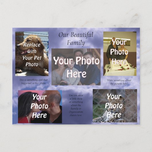 Onze mooie familiefoto's briefkaart (Voorkant)