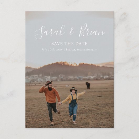 Onze namen slaan het datum Briefkaart op (Voorkant)