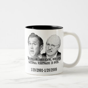 Onze nationale nachtmerrie is voorbij tweekleurige koffiemok
