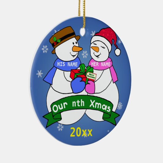 Onze negende kerst keramisch ornament (Rechts)