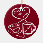 Onze negende kerst keramisch ornament (Voorkant)