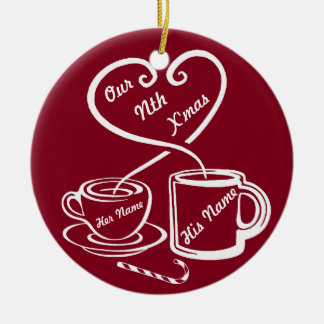 Onze negende kerst keramisch ornament