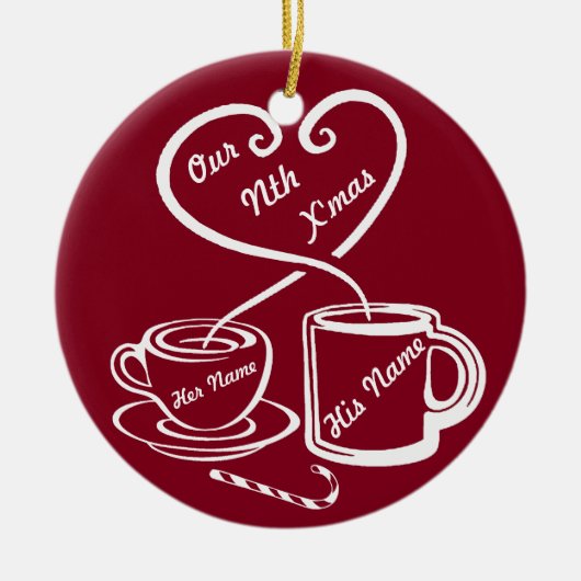 Onze negende kerst keramisch ornament (Voorkant)