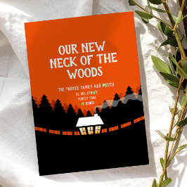 Onze nek van de bossen nieuwe adresaankondiging kaart
